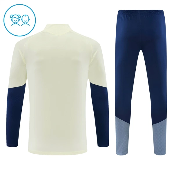 FC Bayern Munich Sweat d'Entraînement Enfant 2026-27 Quart-Zip Blanche