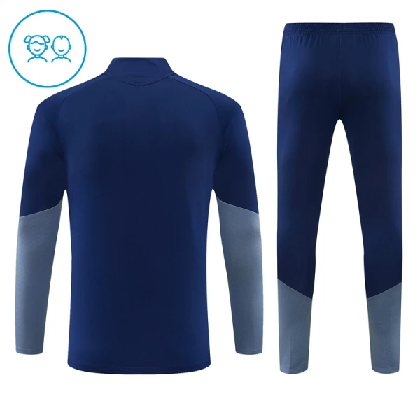 FC Bayern Munich Sweat d'Entraînement Enfant 2026-27 Quart-Zip Bleue