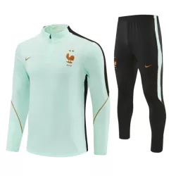 France Sweat d'Entraînement Homme 2026-27 Quart-Zip Blanche France Sweat d'Entraînement Homme 2026-27 Quart-Zip Blanche