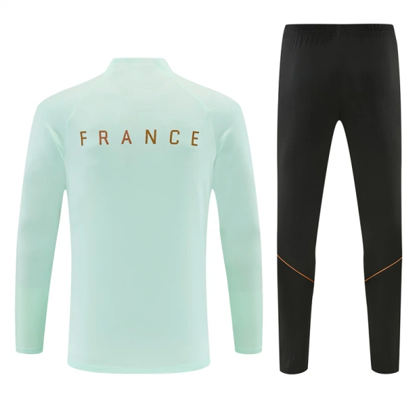France Sweat d'Entraînement Homme 2026-27 Quart-Zip Blanche