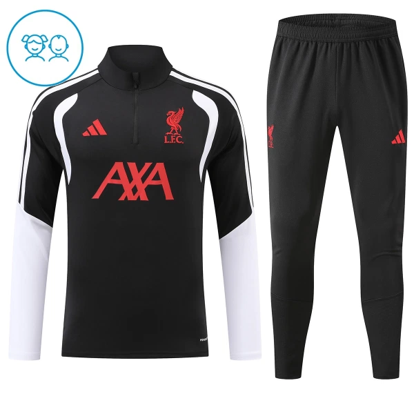 Liverpool Sweat d'Entraînement Enfant 2026-27 Quart-Zip Noire Liverpool Sweat d'Entraînement Enfant 2026-27 Quart-Zip Noire