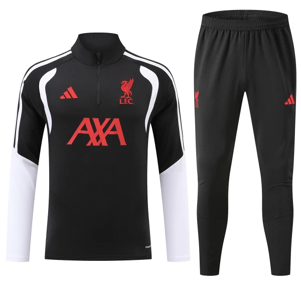 Liverpool Sweat d'Entraînement Homme 2026-27 Quart-Zip Noire Liverpool Sweat d'Entraînement Homme 2026-27 Quart-Zip Noire