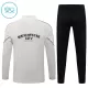 Manchester City Sweat d'Entraînement Enfant 2026-27 Quart-Zip Gris