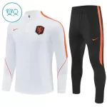 Pays-Bas Sweat d'Entraînement Enfant 2026-27 Quart-Zip Blanche