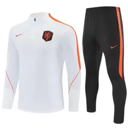 Pays-Bas Sweat d'Entraînement Homme 2026-27 Quart-Zip Blanche