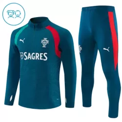 Portugal Sweat d'Entraînement Enfant 2026-27 Quart-Zip Bleue Portugal Sweat d'Entraînement Enfant 2026-27 Quart-Zip Bleue