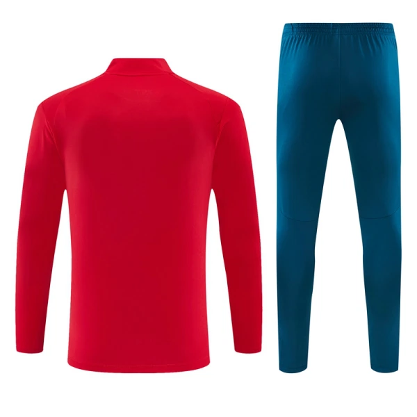 Portugal Sweat d'Entraînement Homme 2026-27 Quart-Zip Rouge