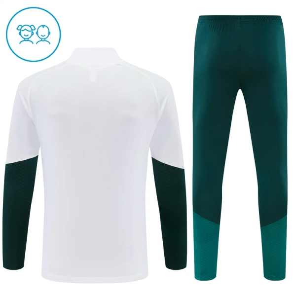 Real Madrid Sweat d'Entraînement Enfant 2026-27 Quart-Zip Blanche