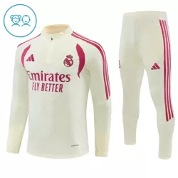 Real Madrid Sweat d'Entraînement Enfant 2026-27 Quart-Zip Blanche Real Madrid Sweat d'Entraînement Enfant 2026-27 Quart-Zip Blanche