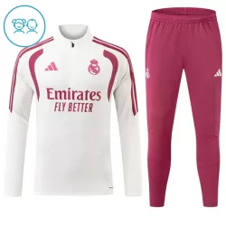 Real Madrid Sweat d'Entraînement Enfant 2026-27 Quart-Zip Blanche Real Madrid Sweat d'Entraînement Enfant 2026-27 Quart-Zip Blanche