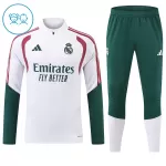 Real Madrid Sweat d'Entraînement Enfant 2026-27 Quart-Zip Blanche
