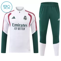Real Madrid Sweat d'Entraînement Enfant 2026-27 Quart-Zip Blanche