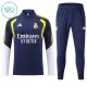 Real Madrid Sweat d'Entraînement Enfant 2026-27 Quart-Zip Bleue
