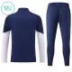 Real Madrid Sweat d'Entraînement Enfant 2026-27 Quart-Zip Bleue