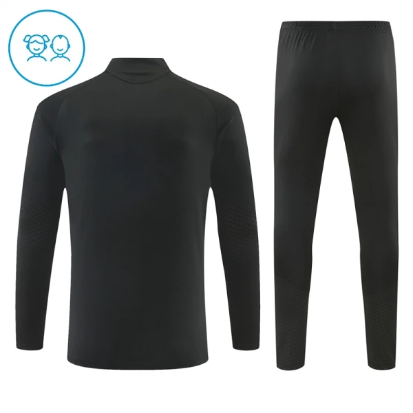 Real Madrid Sweat d'Entraînement Enfant 2026-27 Quart-Zip Noire