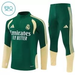 Real Madrid Sweat d'Entraînement Enfant 2026-27 Quart-Zip Verte