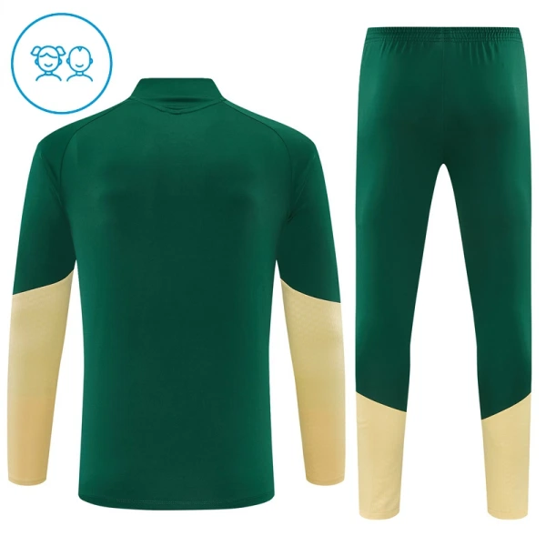 Real Madrid Sweat d'Entraînement Enfant 2026-27 Quart-Zip Verte