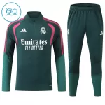 Real Madrid Sweat d'Entraînement Enfant 2026-27 Quart-Zip Verte