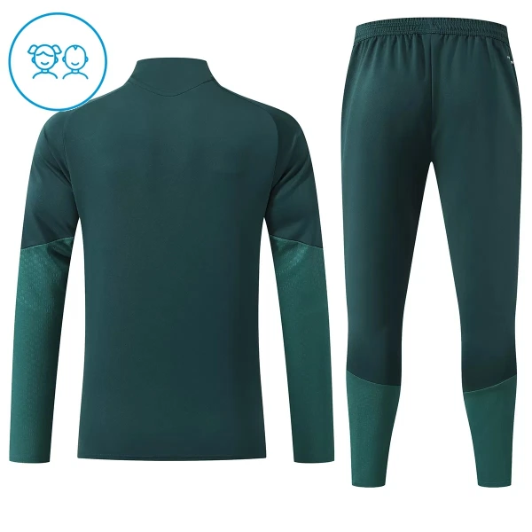 Real Madrid Sweat d'Entraînement Enfant 2026-27 Quart-Zip Verte