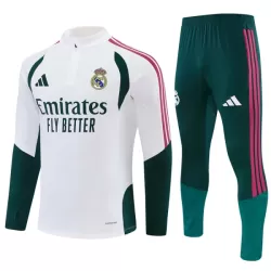 Real Madrid Sweat d'Entraînement Homme 2026-27 Quart-Zip Blanche Real Madrid Sweat d'Entraînement Homme 2026-27 Quart-Zip Blanche