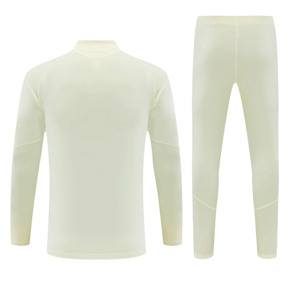 Real Madrid Sweat d'Entraînement Homme 2026-27 Quart-Zip Blanche