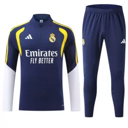 Real Madrid Sweat d'Entraînement Homme 2026-27 Quart-Zip Bleue Real Madrid Sweat d'Entraînement Homme 2026-27 Quart-Zip Bleue