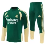 Real Madrid Sweat d'Entraînement Homme 2026-27 Quart-Zip Verte