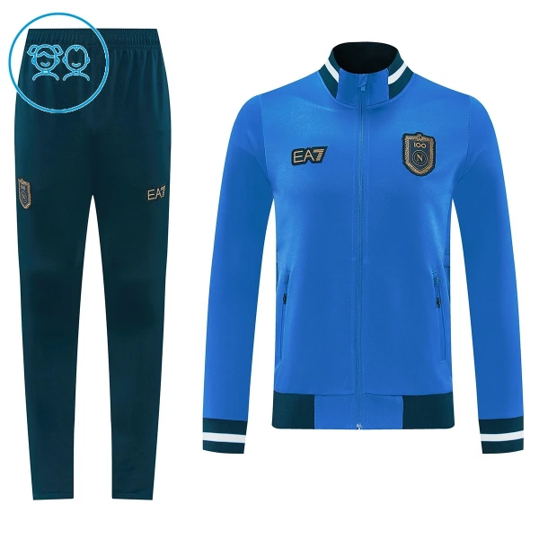 SSC Naples Ensemble Vestes d'Entraînement Enfant 2026-27 Bleue SSC Naples Ensemble Vestes d'Entraînement Enfant 2026-27 Bleue